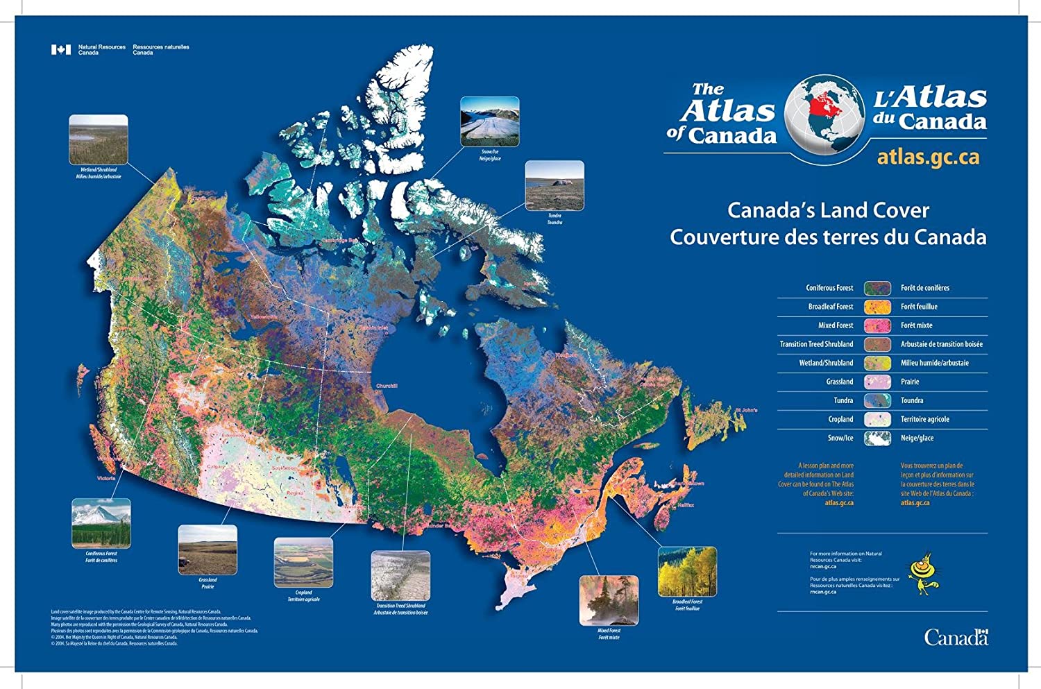 canada mappa risorse naturali