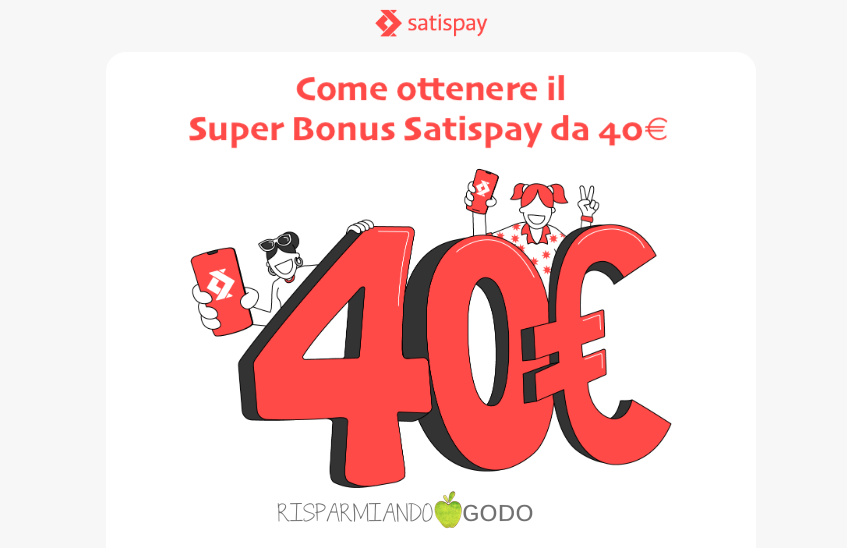 bonus satispay 40 euro