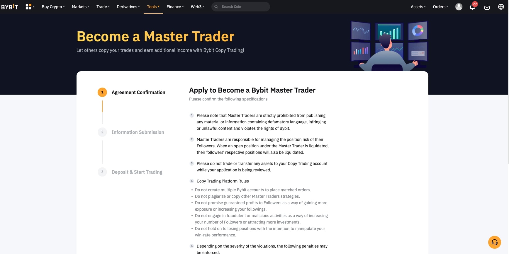 Master Copy trader su Bybit