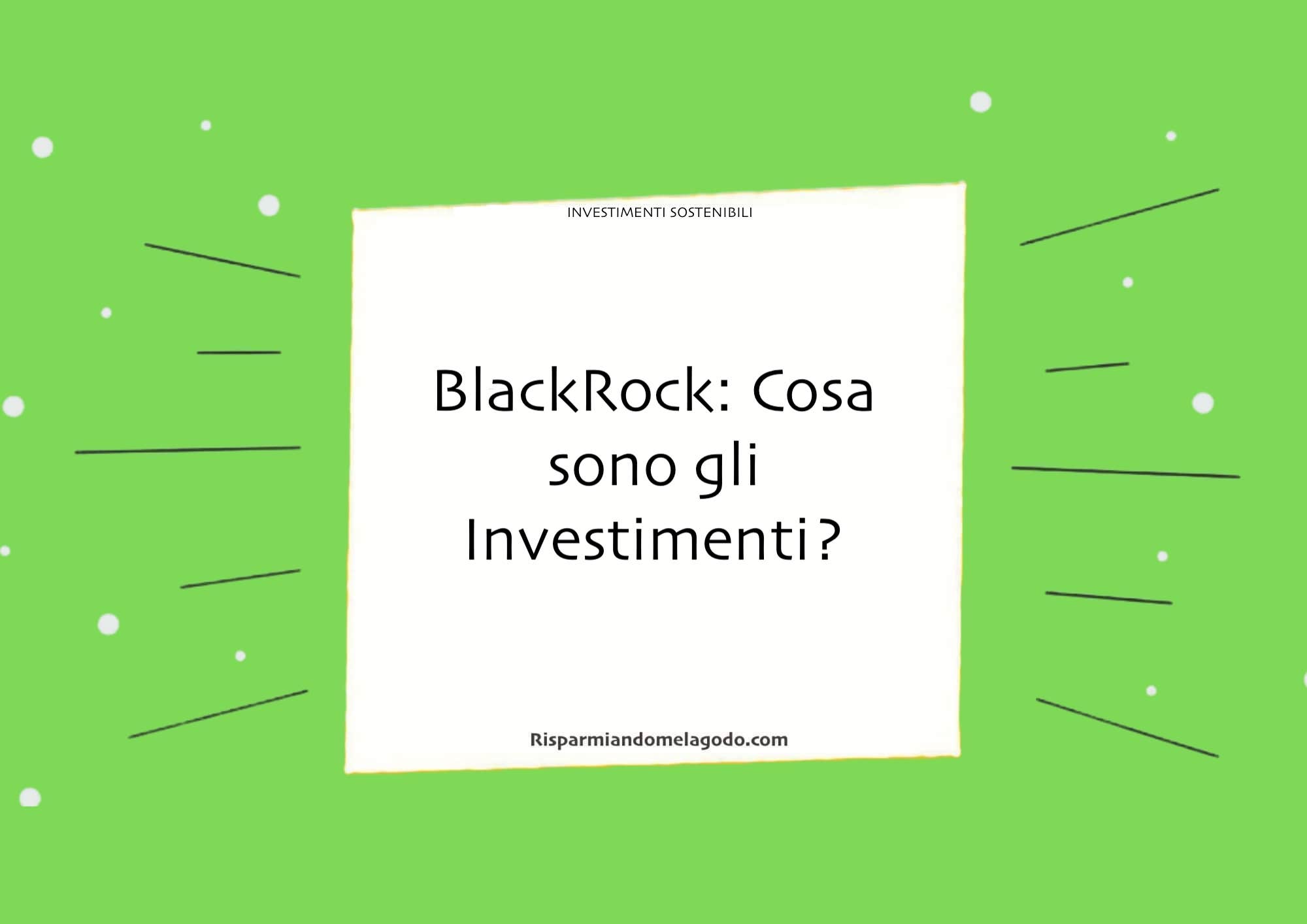 BlackRock: Cosa sono gli Investimenti?