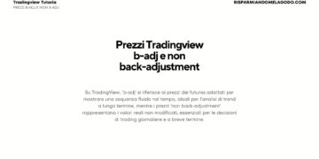TradingView b-adj e non back-adjustment